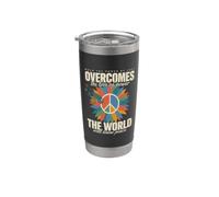 Quando il potere dell'amore supera l'amore del potere anni '70 Bicchiere termico in acciaio inox doppia parete