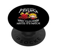 Quando Il Tuo Demone Incontra La Sua Partita! Demone PopSockets PopGrip Adesivo