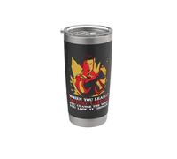 Quando impari Wing Chun Sport Arti Marziali Fighter Wing Chun Bicchiere termico in acciaio inox doppia parete