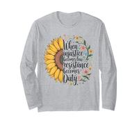 Quando l"ingiustizia diventa la resistenza alla legge diventa dovere RBG Quote Maglia a Manica