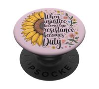 Quando l"ingiustizia diventa la resistenza alla legge diventa dovere RBG Quote PopSockets PopGrip Adesivo