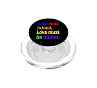 Quando l"odio è forte, l"amore deve essere più forte Rainbow Pride LGBTQ PopSockets PopGrip per MagSafe