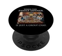 Quando la cena in famiglia è solo una chat di gruppo - Barzelletta sarcastica PopSockets PopGrip Adesivo