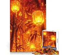 Quando la lanterna illumina il puzzle per adolescenti da 1000 pezzi, per migliorare la memoria, hobby rilassante, vestibilità perfetta, regalo di Natale accogliente (38x52cm)