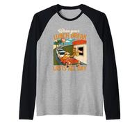 Quando la Pausa Pranzo Dura Tutto Il Giorno - Sarcastico Joke Sarcasm Maglia con Maniche Raglan