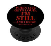 Quando la vita diventa rumorosa, sono ancora cristiano Citazione La Bibbia PopSockets PopGrip Adesivo