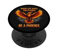 Quando la vita ti dà fiamme Sii una citazione ispiratrice PopSockets PopGrip Adesivo