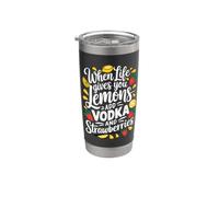 Quando la vita ti dà limoni, aggiungi VODKA e fragole Bicchiere termico in acciaio inox doppia parete