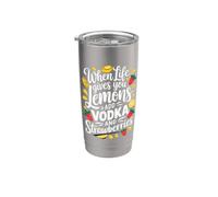 Quando la vita ti dà limoni, aggiungi VODKA e fragole Bicchiere termico in acciaio inox doppia parete