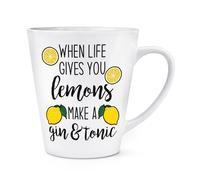 Quando La Vita Ti Dà Limoni Fai Gin E Tonic Tazza Latte Da 12oz Ispirazionale