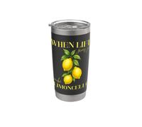 Quando la vita ti dà limoni fare il limoncello Bicchiere termico in acciaio inox doppia parete