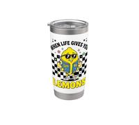 Quando la vita ti dà limoni retrò 80s Optimist Bicchiere termico in acciaio inox doppia parete