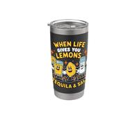 Quando la vita ti dà limoni, tequila e sale Bicchiere termico in acciaio inox doppia parete