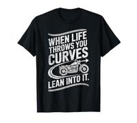 Quando la Vita Ti Getta Curve piegarsi in Esso Moto Divertente Maglietta
