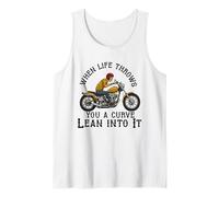 Quando la Vita Ti Getta Una Curva magra Motociclista Moto Canotta