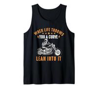 Quando la Vita Ti Getta Una Curva magra Motociclista Moto Canotta