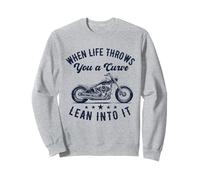Quando la Vita Ti Getta Una Curva magra Motociclista Moto Felpa