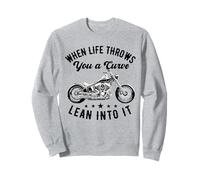 Quando la Vita Ti Getta Una Curva magra Motociclista Moto Felpa