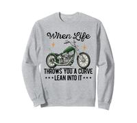 Quando la Vita Ti Getta Una Curva magra Motociclista Moto Felpa