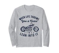 Quando la Vita Ti Getta Una Curva magra Motociclista Moto Maglia a Manica