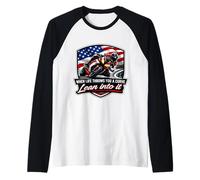 Quando la Vita Ti Getta Una Curva piegarsi Dentro Motociclista Maglia con Maniche Raglan