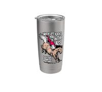 Quando la vita ti prende a calci Cowboy Sarcastica Motivazione Occidentale Bicchiere termico in acciaio inox doppia parete