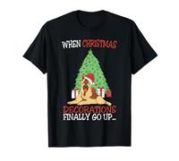 Quando Le Decorazioni Natalizie Finalmente salgono Natale Maglietta