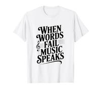 Quando Le Parole falliscono la Musica Parla Citazione ispiratrice Maglietta