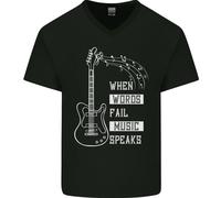 Quando Le Parole Falliscono La Musica Parla Maglietta In Cotone A V Per Uomo