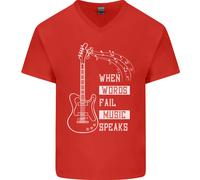 Quando Le Parole Falliscono La Musica Parla Maglietta In Cotone V-Neck Uomo