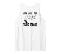 Quando Le Parole falliscono la Musica Parla Shakespeare Meme Citazione sul Retro Canotta