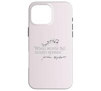 Quando le parole falliscono la musica parla Shakespeare Meme citazione sul retro Custodia per iPhone 16 Pro Max