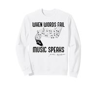 Quando Le Parole FALLISCONO LA Musica Parla William Shakespeare Meme Citazione Felpa