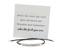 Quando le parole falliscono, questo braccialetto parla - un regalo di incoraggiamento, braccialetto motivazionale, braccialetti intrecciati a mano regolabili a tubo, regalo per donne migliori amiche