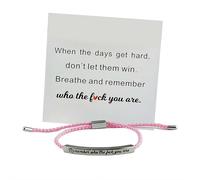 Quando le parole falliscono, questo braccialetto parla - un regalo di incoraggiamento, braccialetto motivazionale, braccialetti intrecciati a mano regolabili a tubo, regalo per donne migliori amiche