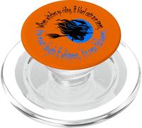 Quando le streghe vanno a cavallo vicino a Halloween: testo blu PopSockets PopGrip per MagSafe