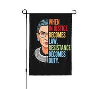 Quando l'ingiustizia diventa legge, la resistenza diventa un dovere. Bandiere da giardino antifasciste, 12,5"x18", striscioni bifacciali, cartelli da giardino.