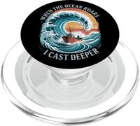 Quando l'oceano ruggisce ho lanciato una pesca in acqua salata estiva più profonda PopSockets PopGrip per MagSafe