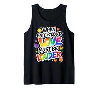 Quando l'odio è Forte, L'Amore Deve Essere più Forte Arcobaleno LGBTQIA Pride Canotta