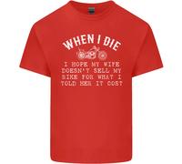 Quando Muoio Maglietta T-Shirt Cotone Uomo Moto Biker