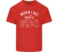 Quando Muoio Maglietta T-Shirt Cotone Uomo Moto Biker