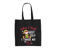 Quando Penso A Te Tocca Il Mio Elfo - Borsa In Tela - Natale Maleducato Xmas