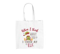 Quando Penso A Te Tocca Il Mio Elfo - Borsa In Tela - Natale Maleducato Xmas