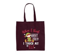 Quando Penso A Te Tocca Il Mio Elfo - Borsa In Tela - Natale Maleducato Xmas