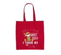 Quando Penso A Te Tocca Il Mio Elfo - Borsa In Tela - Natale Maleducato Xmas