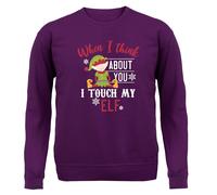 Quando Penso A Te Tocca Il Mio Elfo - Felpa Per Adulti - Natale Maleducato