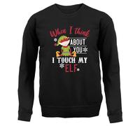 Quando Penso A Te Tocca Il Mio Elfo - Felpa Per Adulti - Natale Maleducato