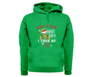 Quando Penso A Te Tocca Il Mio Elfo - Felpa Per Adulti - Natale Maleducato