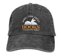Quando penso ai libri tocco il mio scaffale Cappellino da baseball retrò re