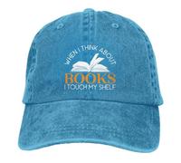 Quando penso ai libri tocco il mio scaffale Cappellino da baseball retrò re
